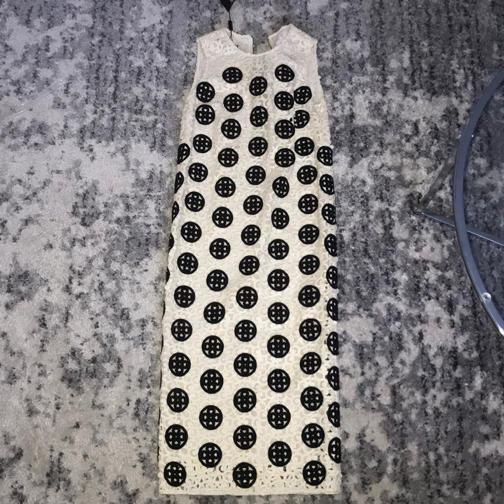 Burberry Prorsum Macrame Polka Dot Dress